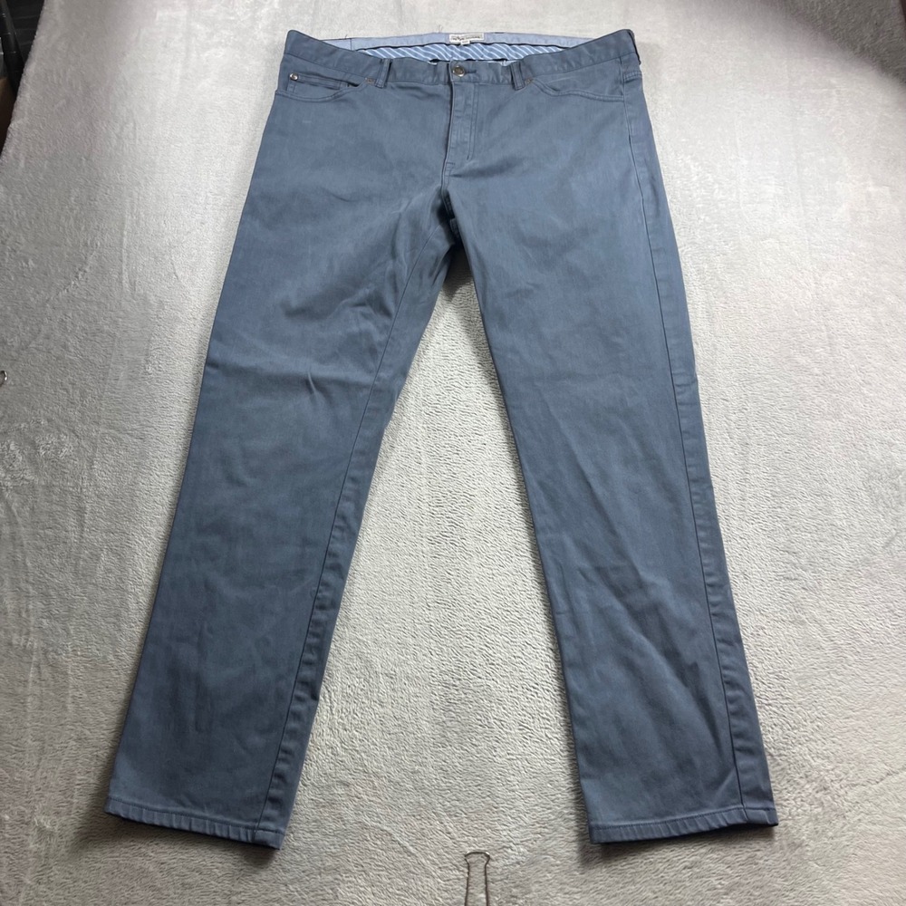 Peter Millar Ultimate Signature Sateen Five-Pocket Pants Blue Grey 38 MEOB39
